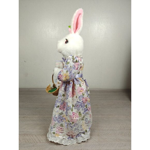 Vintage Telco Motion-ettes Easter Rabbit Mrs Bunny Display Figure With Basket - Picture 5 of 11